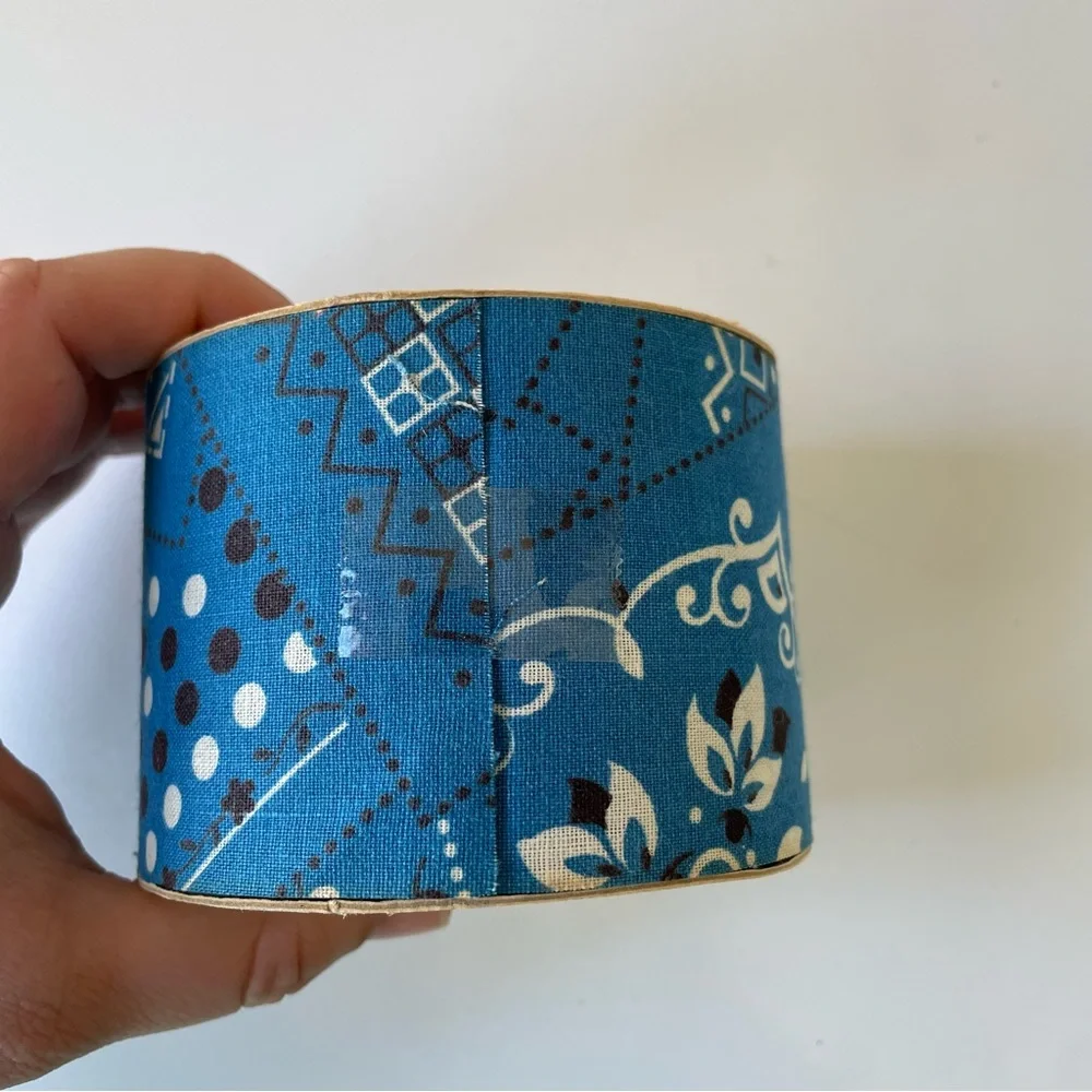 Vintage Princo Blue Bandana Pattern Ribbon